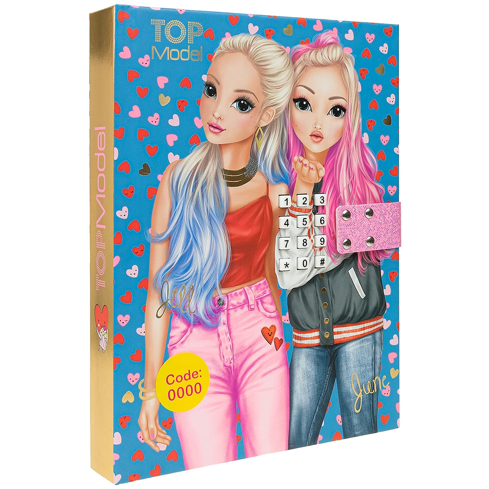 Journal Intime Avec Code Top Model Diary with code and music depesche Topmodel Blue (0411125/0011125)|Smart  Notebooks| - AliExpress