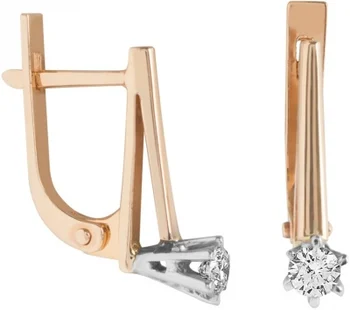 

Ivel earrings with 2 diamonds in red gold