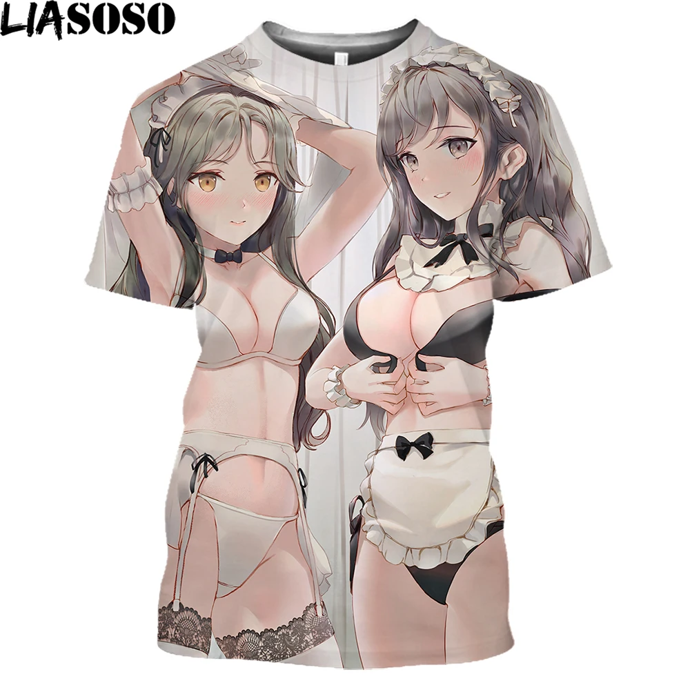 Футболка-бикини для мужчин и женщин с 3D-принтом кошачьими ушками | Мужская одежда