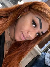 Pelucas de cabello humano con encaje frontal, cabello liso n. ° 4, 180% T, malla con división, Remy brasileño, prearrancado, marrón