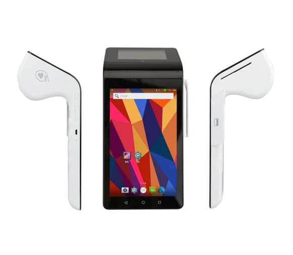 PT7003 Mini 7 inch Payment POS Terminal Portable Android Mobile POS System with Built-in Printer Sim Card Slot