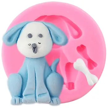 

3D Dog Bone Silicone Mold Cupcake Topper Fondant Moulds DIY Cake Decorating Tools Cookie Baking Molds Candy Clay Chocolate Mould