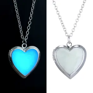 Shellhard Unisex Luminous Necklaces Vintage Glow In The Dark Pendant Locket  Love Heart Necklace For Women Jewelry Accessories - Necklace - AliExpress