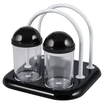 

Spice set 2x50 ml with napkin stand Black