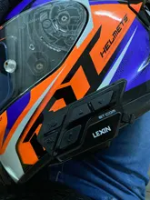 LEXIN-Intercomunicador con bluetooth 5,0 para casco, auriculares resistentes al agua de 1200m para 2 conductores de 6 colores, modelo LEXIN ET COM, 1 unidad