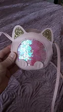 Bolso cruzado de lentejuelas para niños y bebés, monedero pequeño de piel sintética con diseño de gato bonito