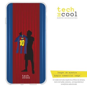 

FunnyTech®Stand case for Xiaomi Silicone Note Redmi 7/Note 7 Pro L Messi D10S Design Design 3 fund Barca