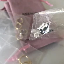 ANENJERY-pendientes de aro minimalistas de Plata de Ley 925 para mujer, aretes redondos pequeños de oro de 6mm/8mm/10mm/12mm/15mm, 1 par