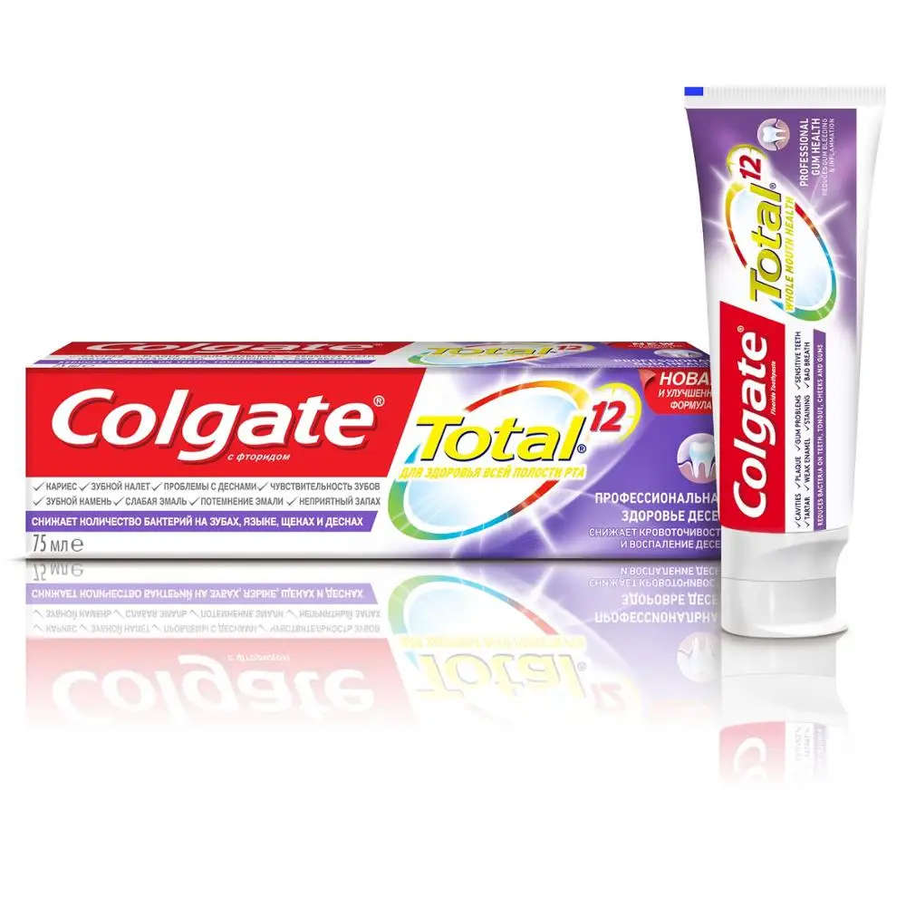 Colgate Total 12 Профессиональная Здоровье Десен комплексная антибактериальная зубная