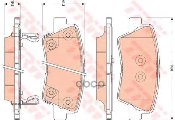 Колодки Тормозные Hyundai Solaris 10-/Sonata V(Nf) 05-/Kia Soul 09- Задние Trw/Lucas Gdb3494 TRW/Lucas арт. GDB3494