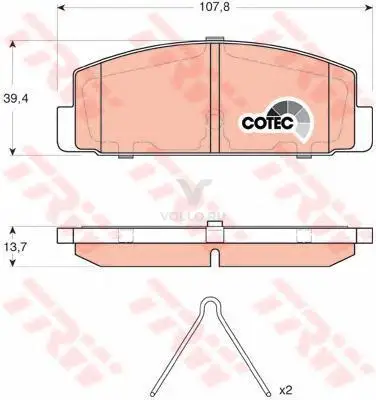 TRW GDB3311 Колодки тормозные дисковые задн MAZDA: 6 02-, 6 Hatchback 02-, 6 Station Wagon 02-, 626 V Hatchback 98-02