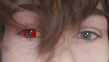Lentes de contacto para Cosplay, lentillas de Color rojo y blanco para ojos de Halloween, 1 par
