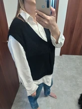 White Blouse Official-Tops Green Shirt Spring-Pocket Oversized Blusas Long-Sleeve Lizkova