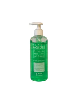 

DERMO RASSOUL extract ALOE 100% Pure 300 ML. REGNERA, smoothens, repairing and refreshing skin. ABSORCION rushed GEL