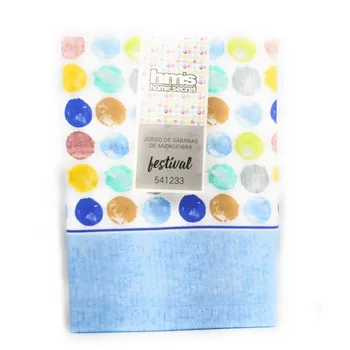 

ROOMERS-Sheet Set microfiber Festival blue 150x190/200 cm