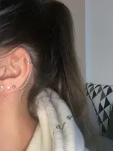 Pendientes de cadena de plata de ley 925 para mujer, 1 Uds.