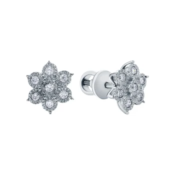 

Gold earrings with diamonds sunlight sample 585