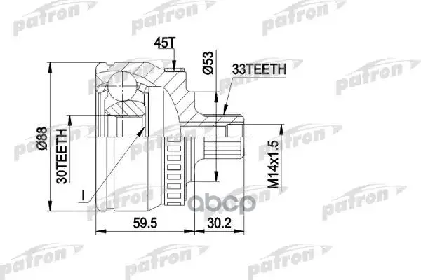 Шрус Наружн К-Кт Vw Passat 96- Patron Pcv1239 PATRON арт. PCV1239