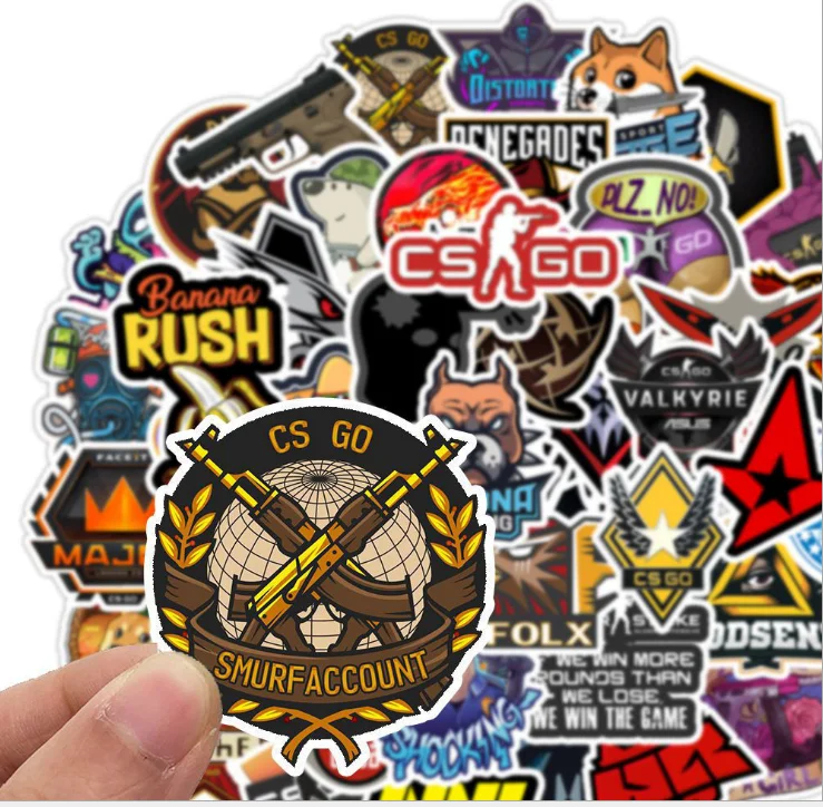50 шт./упак. милые Водонепроницаемый ПВХ CSGO граффити Стикеры s Водонепроницаемый чемодан для скейтборда гитары забавные Стикеры детская игрушка