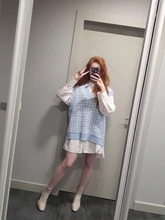 De moda Jersey chaleco sin mangas de las mujeres jersey de cuello en v suéter de punto de invierno coreano lindo suéter 2020