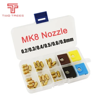 

3D Printer Parts MK8 Extruder Nozzle Extruder Print Head 0.2/0.3/0.4/0.5/0.6/0.8mm mk9 Silicone sock for CR-10 Ender 3 pro