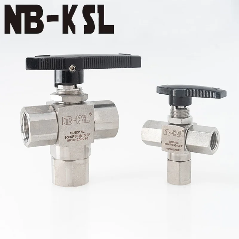 3-ходовой шаровой клапан Нержавеющая сталь 316 OD сжатия 1/8» 1/" 3/8" 1/" клапан трехходовой 3000psi