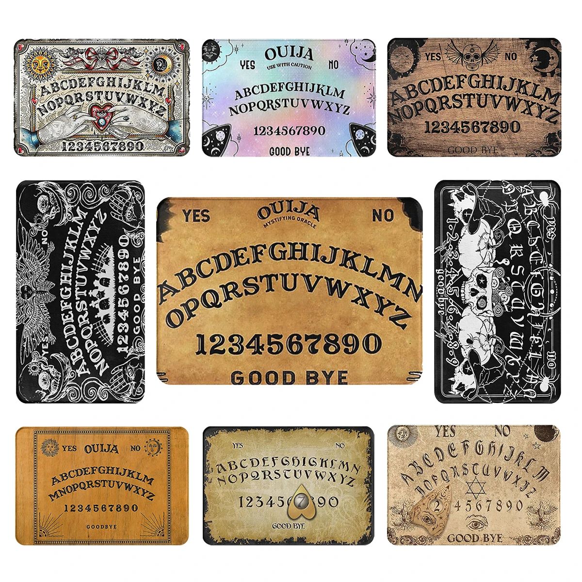 

Ouija Board Witchcraft Doormat Soft Rug Anti-Slip Halloween Divination Welcome Mats for Home Bathroom Washable Indoor Outdoor