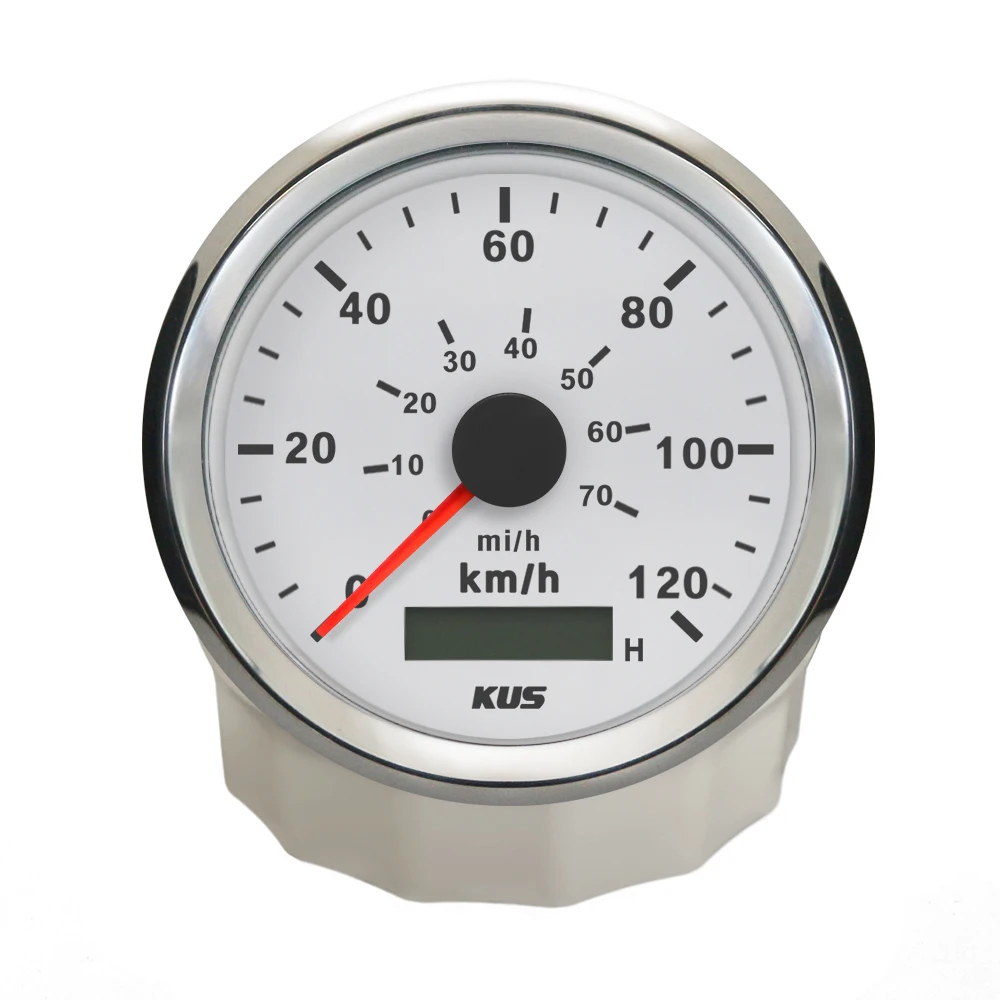 KUS 85mm Universal Speedometer Gauge 0 120KM/H 0 200KM/H Pulse Signal