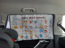 Protector Solar de dibujos animados para ventana lateral de Coche magnético, cortina de protección Solar UV ajustable para bebé