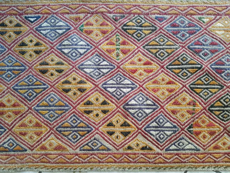 1'7'' X 2'11''/47x90 см маленький геометрический турецкий ковер