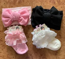 Calcetines de encaje con lazos con flor para bebé, recién nacido, Princesa, algodón, novedad, primavera y otoño