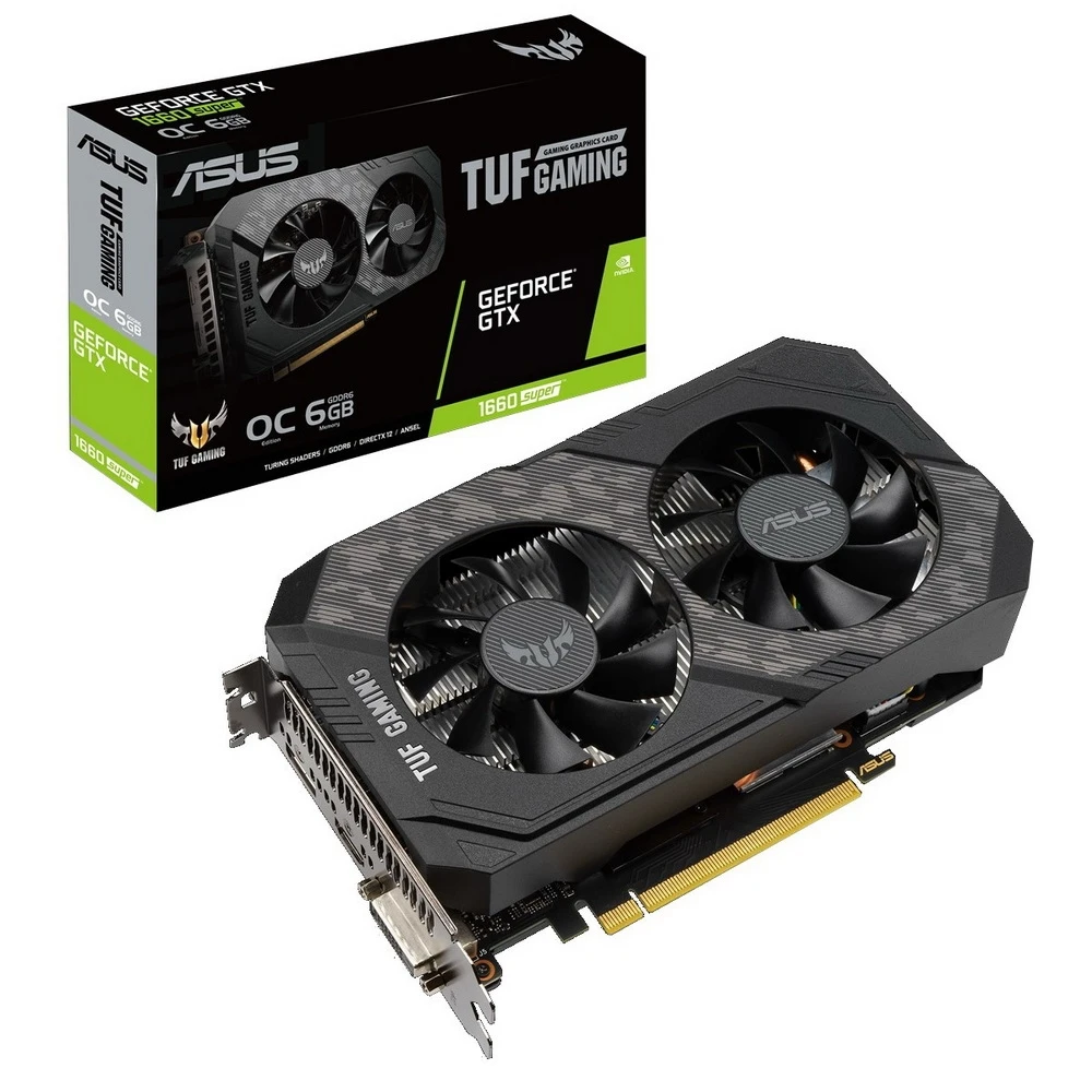 Видеокарта ASUS TUF nVidia GeForce GTX 1660 Super 1845MHz 6144MB 14002MHz 192 bit RTL [TUF-GTX1660S-O6G-GAMING] | Компьютеры и