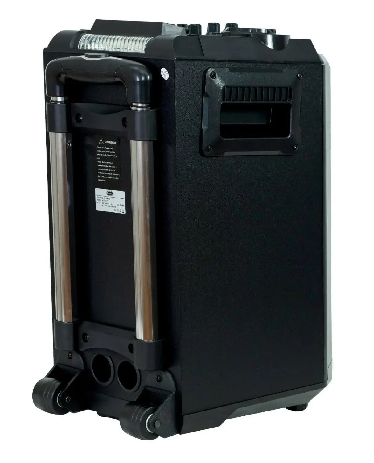 SPEAKER TROLLEY WITH WHEELS LAPTOP SPEAKERS USB BLUETOOTH KARAOKE LED 60W MP-TR1