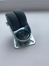 Casters Wheels Trolley Swivel Brake Soft-Rubber-Roller NAIERDI Heavy-Duty Platform 2inch