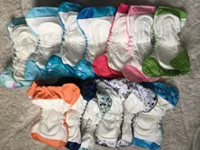 Diapers Happy-Flute Tiny Newborn-Baby Double-Gussets Bamboo Cotton Organic Reusable 10pcs