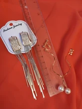 2019 oro nuevo Color de cristal borla clip en pendientes sin perforar para las mujeres boda Brinco joyería de moda regalos