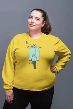 

Angemiel Wear Blue Motorcycle Gray Yellow Women Sweatshirts