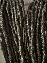 Extensiones de cabello trenzado de ganchillo sintético para mujer, X-TRESS de color marrón degradado, trenzas rastas de imitación suaves y rectas
