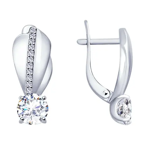 Серьги SOKOLOV из серебра со Swarovski Zirconia