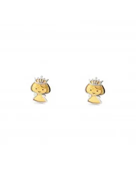 

Earrings Bebe or Girl Gold Two Color Princess matte and shimmer (9kts)