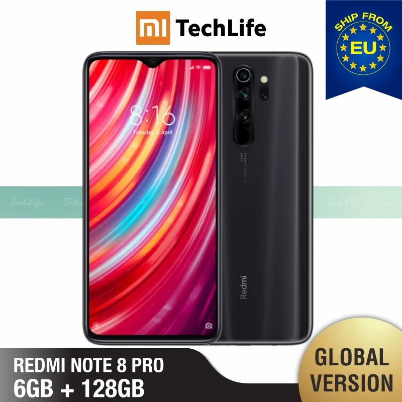 Global Version Xiaomi Redmi Note 8 Pro 128GB ROM 6GB RAM (Brand New / Sealed) note 8 pro, note8pro, note8 Smartphone Mobile