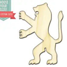 Стоящая Rampart Lion-на заказ Выберите свой размер-лазерная резка Деревянные Художественные товары для рукоделия Настенный декор для свадебной детской комнаты DCS0642