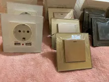 Eu-Power-Socket-Plug Glass-Panel Usb-Charging-Port JHJCH with Russian Spanish