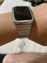 Correa de acero inoxidable para Apple Watch, banda de 44mm y 40mm para iWatch de 42mm/38mm, pulsera de Metal de mariposa para Apple watch serie 5 4 3 se 6