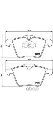 Колодки Тормозные Jaguar Fx 09-/Xj 10- Передние Brembo P36019 Brembo арт. P36019