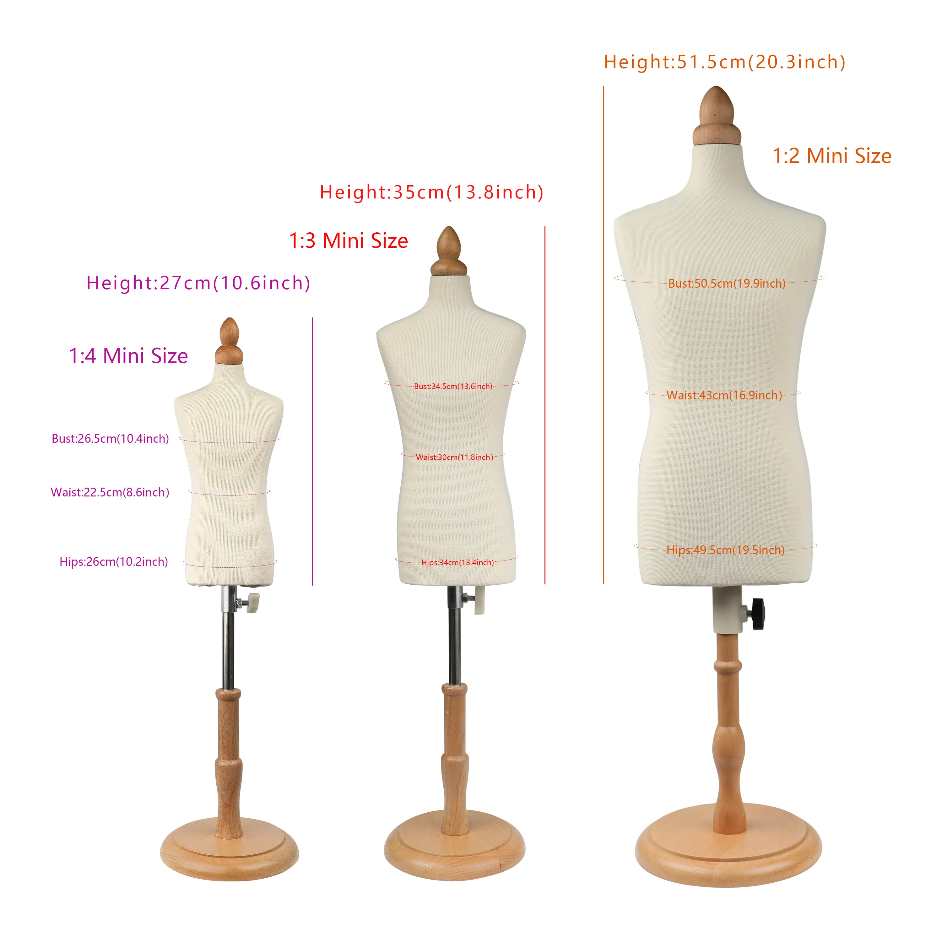 DE-LIANG Half scale mini dressform,DL803 fully pinnable tailor sewing –  De-Liang Dress Forms