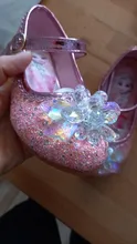 Disney Frozen-zapatos de princesa Elsa para niñas, Sandalias de tacón alto informales con purpurina de cristal de cuero, color rosa, azul y plateado