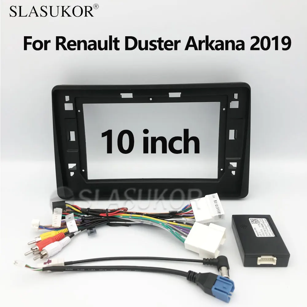 

10-дюймовая облицовка для Renault Duster/ Arkana 2019, комплект облицовки рамы для Android-радио, комплект облицовки для кабеля CAN-шины