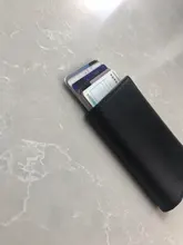 DIENQI-Billeteras de fibra de carbono para hombre Rfid, color negro mágico, triple, de cuero, delgada, monedero