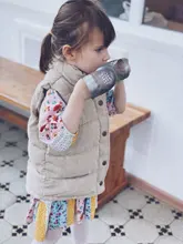 Chaleco cálido de otoño e invierno para niñas, ropa gruesa para niños, prendas de vestir exteriores, chaquetas de algodón para niños de 3 a 10 años, 2020